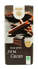 GEPA Schokolade Feine Bitter 70% 40gr 