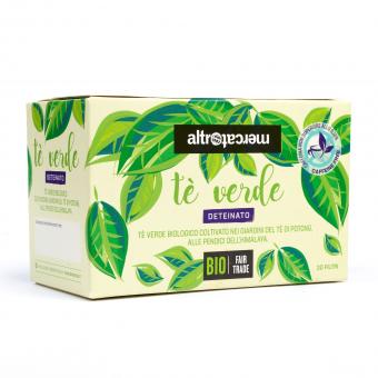 Tè verde deteinato India - 20 filtri - bio 40g 